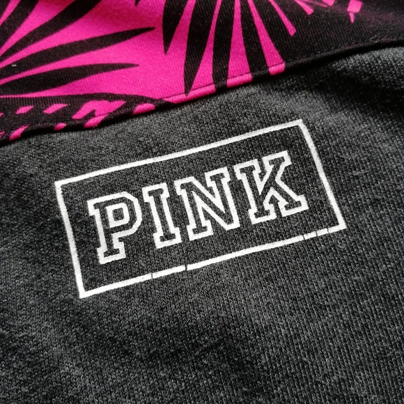 PINK Victoria Secret Tropical Half-zip Sweatshirt Loungewear Athleisure Small - Picture 6 of 7